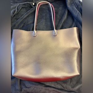 Bath and Body works metallic pink tote bag- new with tags